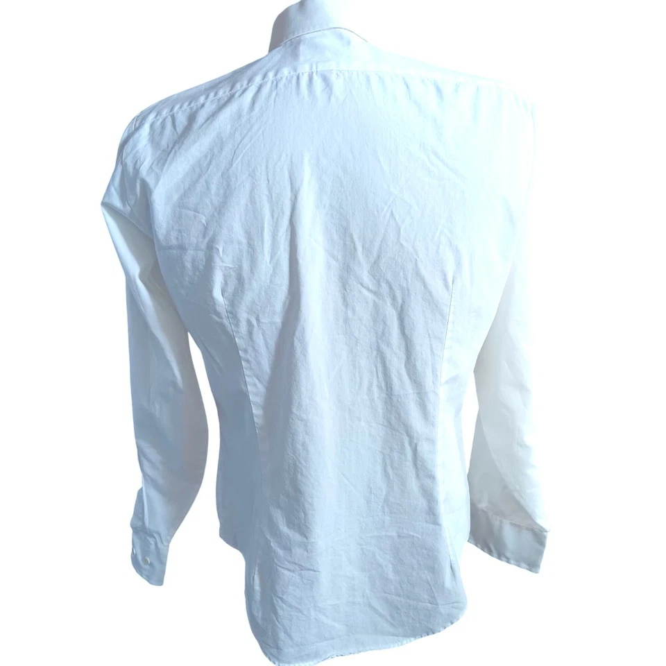 Vintage Men's Dress Shirt Medium White 1980's JCPenney The Mens Shop All Cotton - Image 4 of 4