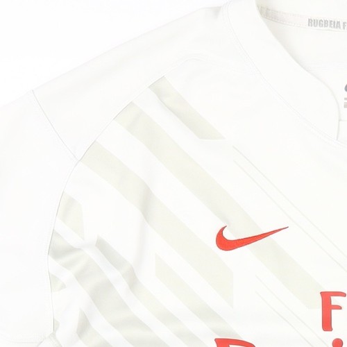 Nike Men’s White Rugby Jersey, M, Quick Dry, Sporty - Picture 5 of 12