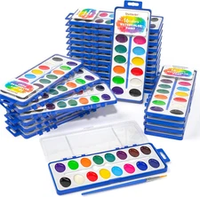 Shuttle Art 16 Colors Watercolor Paint Set Bulk, Pack of 24, Watercolor Paint Se