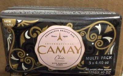 International Camay Chic Fragrance Bar Soap, 3 Bars x 4.4oz Each