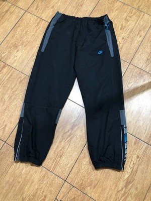 Vintage Nike Track Pants Nylon Swoosh Hype Y2K L Unisex Drill 90s Y2K Faded Rare