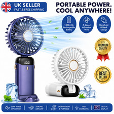 Mini Handheld Fan Portable Fold Desk Cooler Cooling USB Rechargeable 4000mAh A+