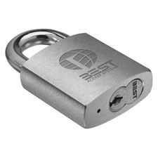 Best 41B72t Padlock, Coreless, Standard Shackle, Rectangular Zinc Alloy Body,