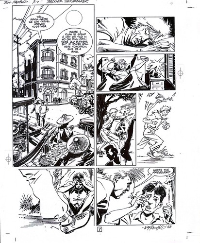 Bill Reinhold, Badger Hexbreaker issue page 7 original comic art 1987 RARE ART