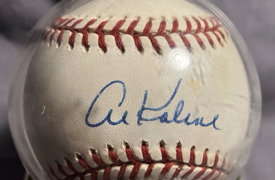 BÉISBOL AL KALINE autografiado en estuche. Gran jugador/emisor de los Tigres de Detroit Foto 2 de 4