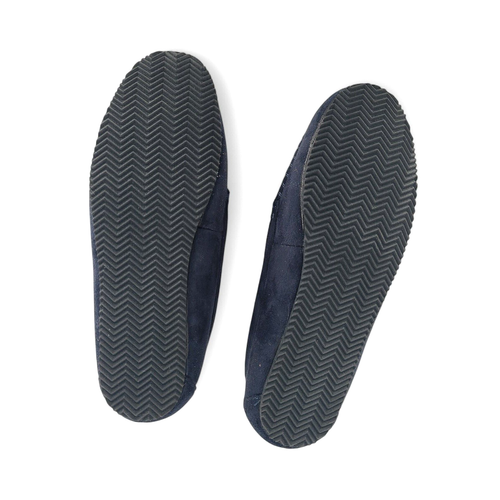 POLO Ralph Lauren Dezi pantofole mocassino donna taglia 9 pelle scamosciata blu navy orsetto - Foto 6 di 7