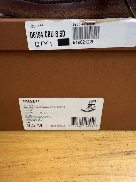 Coach Men’s Henry Boots (Q6194) BROWN 8.5 NEW IN BOX  SIDE ZIP - Image 3 of 4