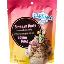 Carnaby Sweet Birthday Party Ice Cream and Dessert Topping, 100g/3.5 oz, Bag