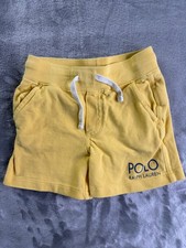 Polo Ralph Lauren Toddler Boys Yellow Mesh Shorts Size 3T Cotton Blend Used