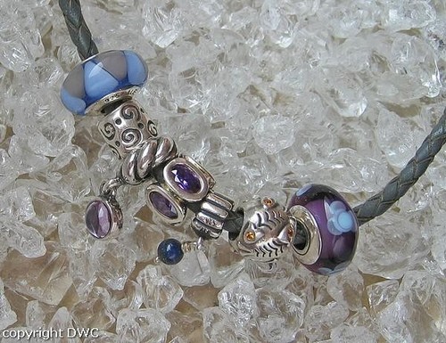 Collier Marke Pandora mit 7 Charms Anhänger in 925 er Silber Damen - Bild 5 von 7