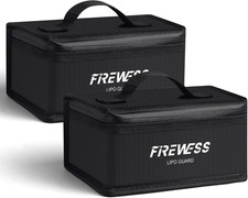 2 Pack Lipo Safe Bag Fireproof, Lithium Battery Bag Fireproof and Explosionproof