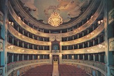13563 Cartolina Correggio (RE) Teatro Comunale Bonifazio Asioli Interno 1981