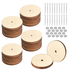 CADUFUELLY 20 Set 40MM Doll Joint Connectors Cotter Pin Joints 40MM, Wooden