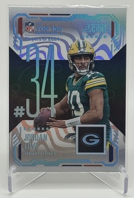 2025 Panini Score Top 100 Insert Jordan Love #34 Green Bay Packers Case Hit SSP