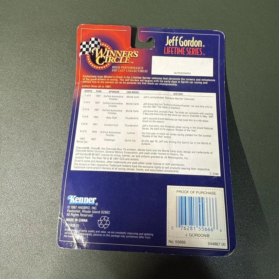 Jeff Gordon #24 Chevrolet Monte Carlo Die-Cast NASCAR 1/64 Scale 1997 - Image 2 of 2