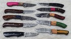 LOT OF 10 PCS HANDMADE DAMASCUS STEEL 8" INCHES WOOD HANDLE KNIVES W/SHEAT# F-16 — photo 3