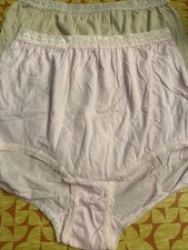 Carole Panties Size 11 All Cotton 3Pair Nude White Pink RN 15525