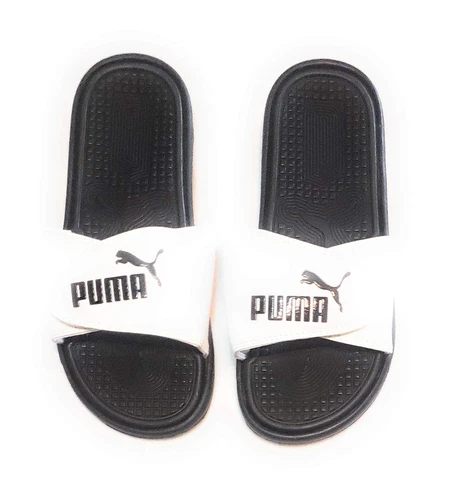 PUMA Sandali Uomo Pop Cat Regolabile Sportivi Slides Bianco 6 Nuovi con etichette