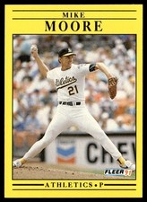 1991 Fleer Mike Moore Oakland Athletics #18