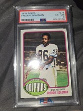 1976 Topps Freddie Solomon #278 RC PSA 6 EX-MT Dolphins 49ers Rookie Card. rookie card picture