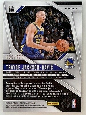 2024-25 Panini Prizm - Trayce Jackson-Davis #188 White Lazer Prizm