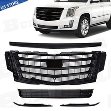 For 2015-2020 Cadillac Escalade Front Upper Grille Hood Molding Fog Light Trims For 2015-2020 Cadillac Escalade Front Upper Grille Hood Molding Fog Light Trims