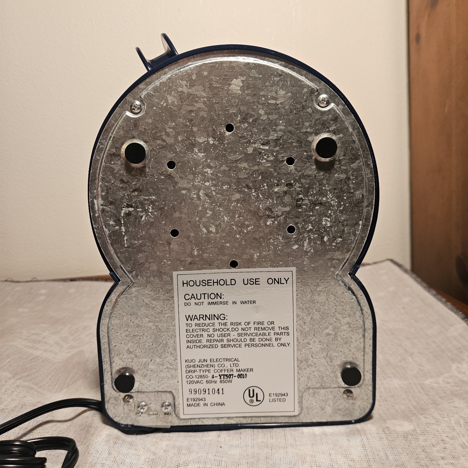 St. Croix Colors Blue 12 Cup Automatic Drip Coffee Maker W Instruction Manual