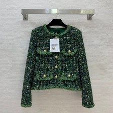 2025 autumn hot sales runway show embroidery weave  chain coat SMLXLXXL