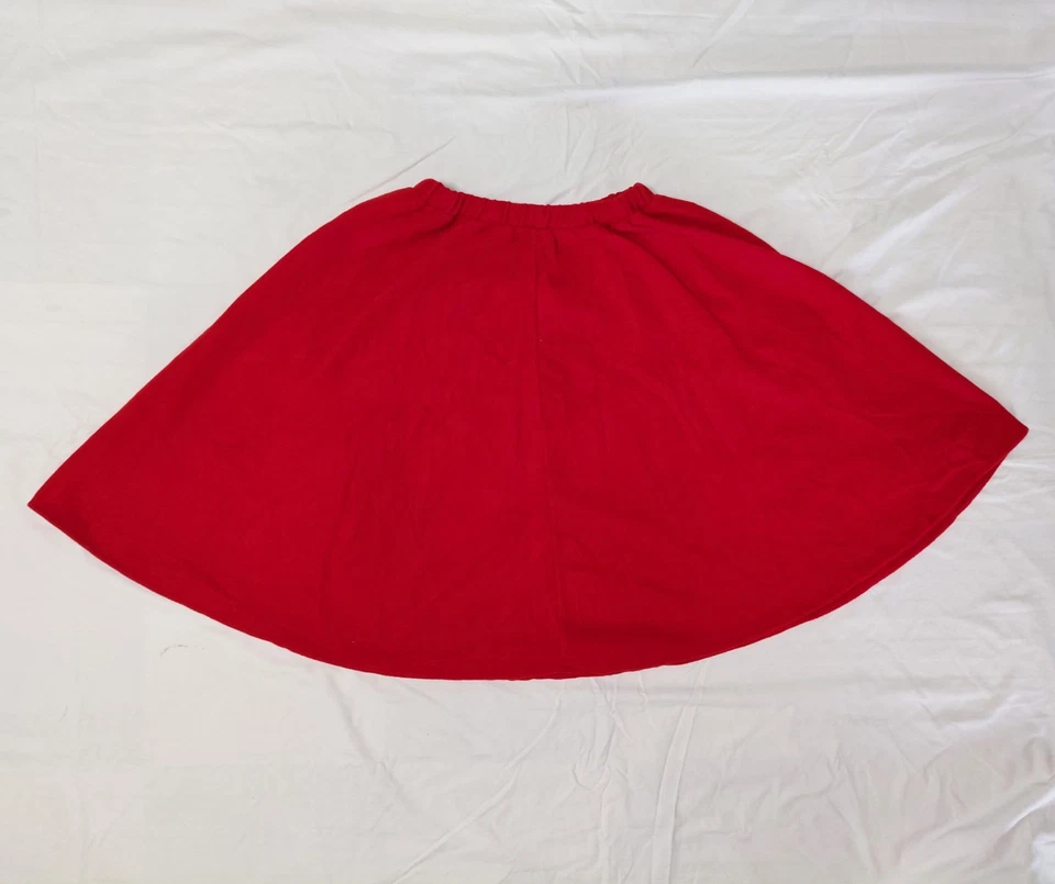 Falda Caniche Rojo Años 50 Adulto Grande Bobby Soxer Disfraz Halloween Foto 2 de 4