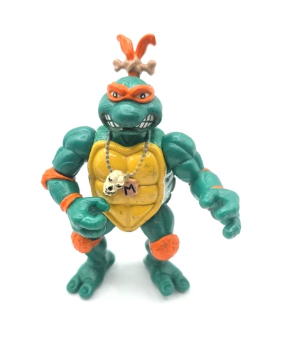 Cave Turtle Mike 1993 Vintage TMNT Teenage Mutant Ninja Turtles Figure Dino