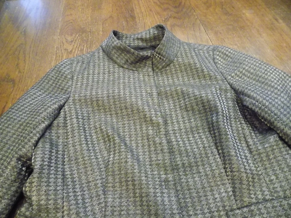 Blazer Coldwater Creek Clásico Espiga Plateado Metálico Cuello Mandarín Talla 14 Foto 2 de 4