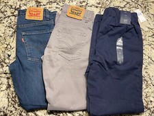 Boys Levis Jeans Lot of 3 Sz 10 Adjustable Waist GAP, Cat  Jack  Wrangler