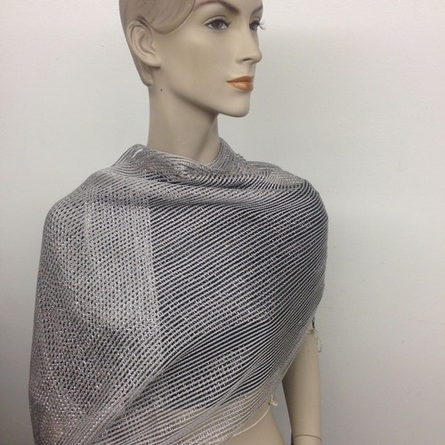 Women's Wedding Evening Shawl and Wrap Glitter Metallic Party Dresses Scarf - Picture 3 of 26