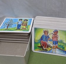 PICTURE SEQUENCE CARDS Modern Education Corporation outdoor scenes 1968 card set