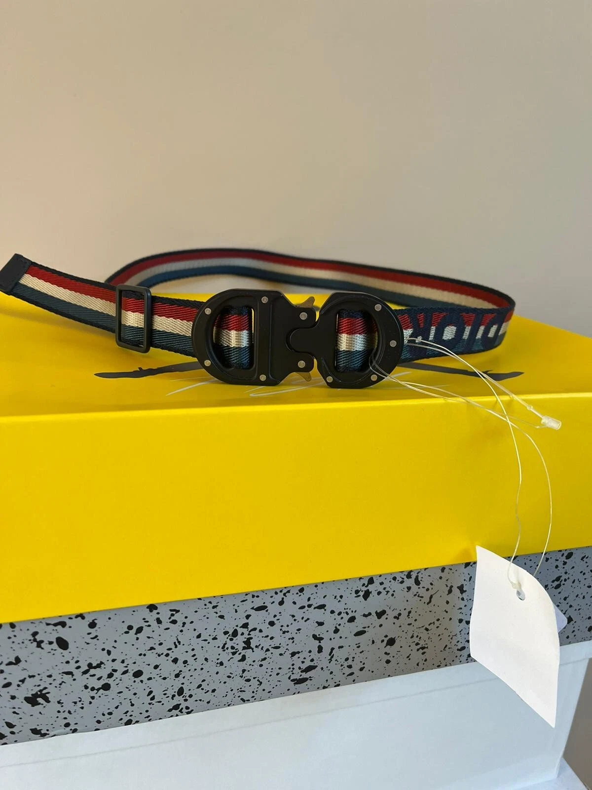 Ceinture logo Dior Homme, CD multicolore, neuve avec étiquettes 85 cm