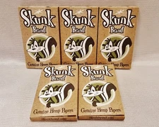 5 Packs of Skunk Brand Genuine Hemp 1.0 50 Per Pack With Free Shipping