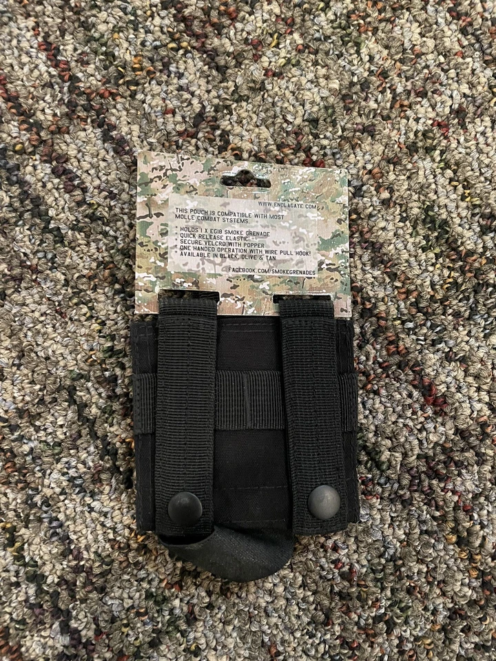 NUEVO Enola Gaye WP40 Smoke Grenade Molle bolsa individual - negro Foto 2 de 2