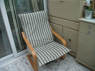Handmade ikea poang chair cover in ORLA KIELY COCO BROWN