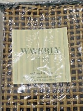 Waverly Tiki Ebony Rod Pocket Tiers 56" W x 36" L  NEW - each panel 28" Wide