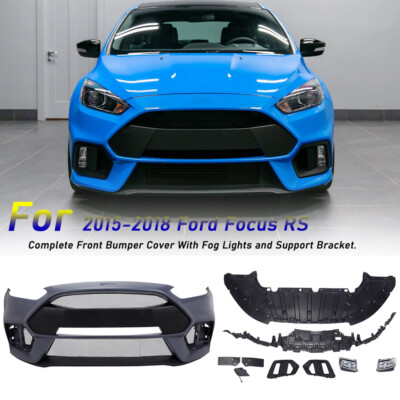 Front Bumper Cover Assembly Set w/ Fog Lights For 2015-2018 Ford Focus RS