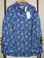 TOMMY BAHAMA NEW $158 Size 3XLB Island Zone Mens Hawaiian Shirt UV Wicking Blue