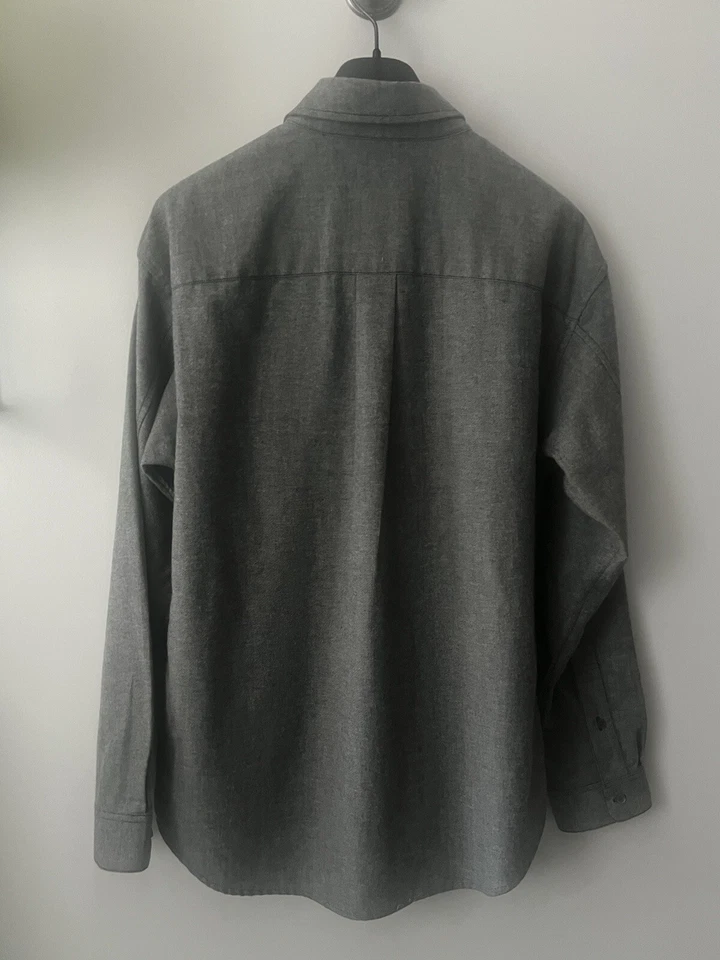 Alexander Wang 2016 Dollar Sign Embroidered Men’s Grey Shirt Size 48 NWT - Image 2 of 4