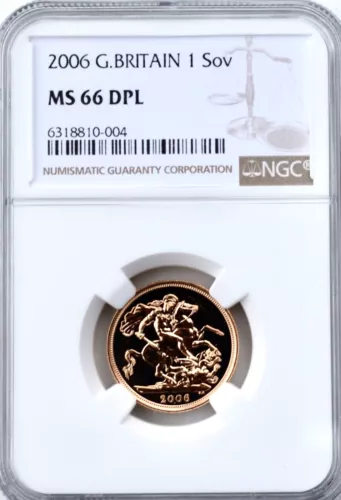2006 Gold Sovereign NGC MS66 DPL Great Britain UK Uncirculated