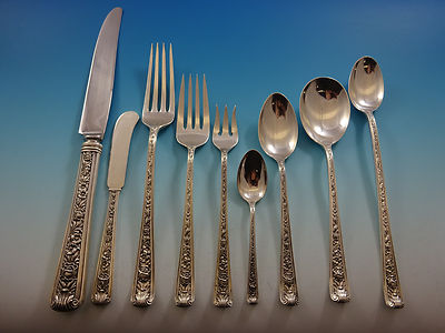 Windsor Rose by Watson Sterling Silver Flatware Set 12 Service 117