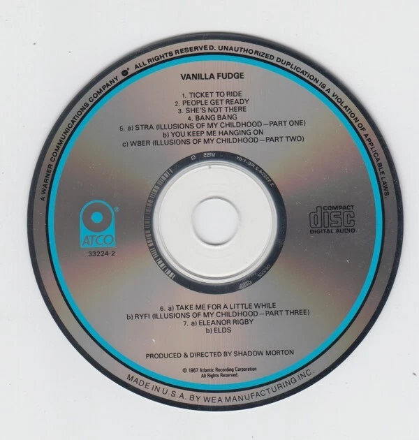Vanilla Fudge – Vanilla Fudge / CD VG+ USA Foto 3 de 3
