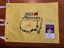 Jon Rahm Signed Autograph Auto 2023 Masters Golf Flag JSA COA