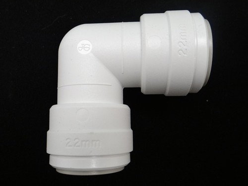 John Guest JG Speedfit Equal Elbow Connector Blanco 22mm