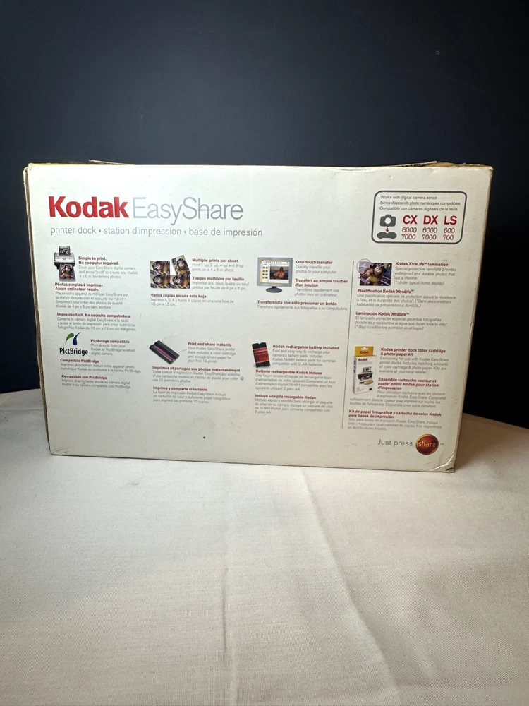 Kodak Easy Share Digital Photo Printer Dock w/ Power Supply Bundle