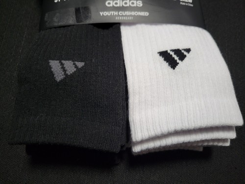 Adidas Youth Boys Crew Multi Sports Multi Color Socks 6 pair Size 5Y-7Y - Picture 2 of 8