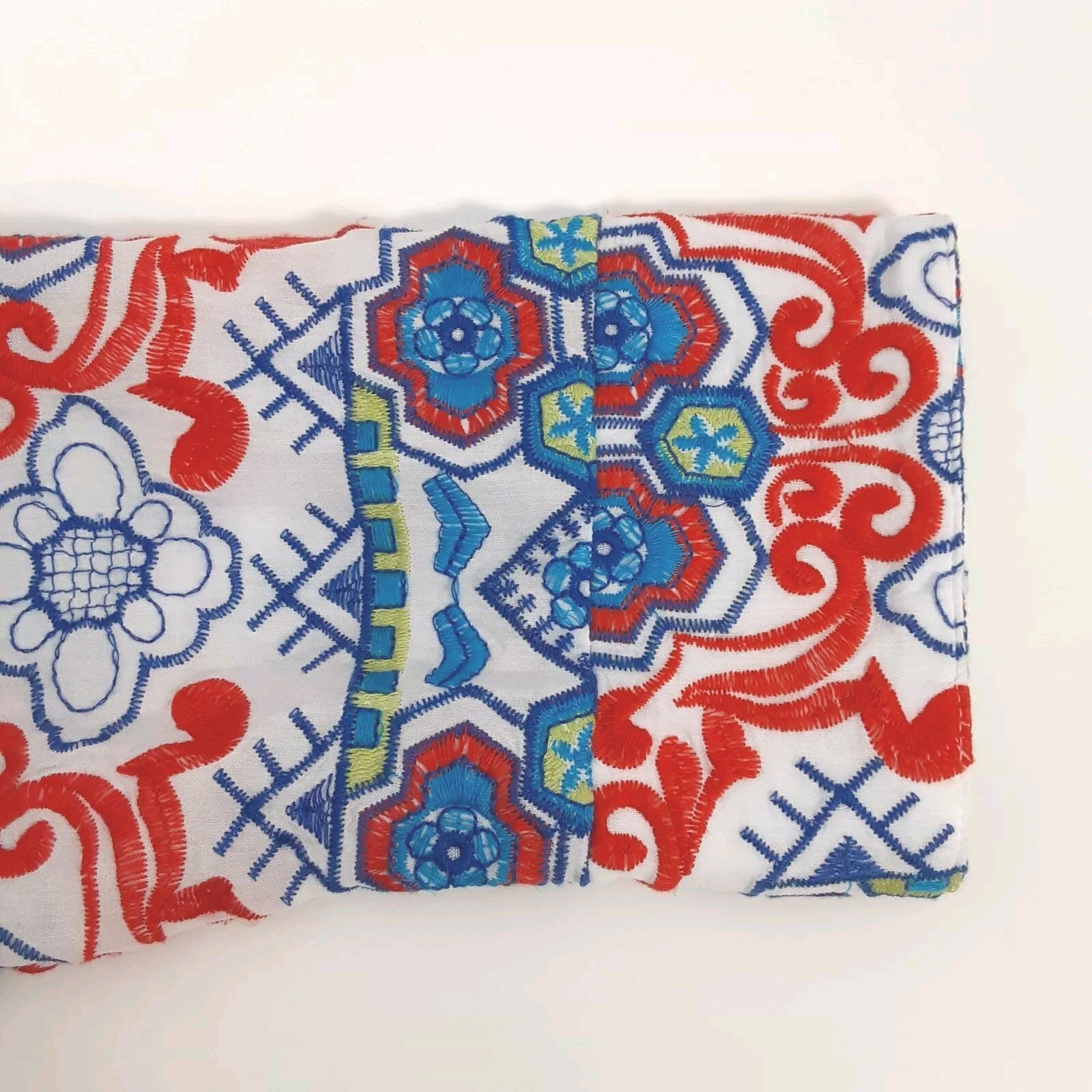 BOHO CHIC Embroidered Button Down Tunic Shirt Sz L - image 12